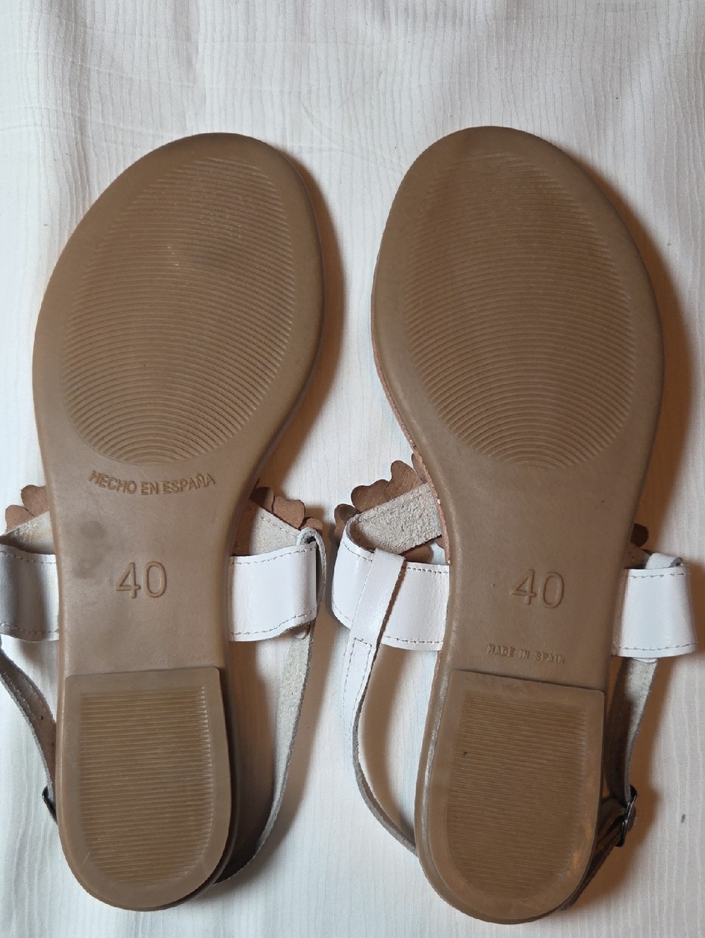 Sandals Oh! MY Sandals Women’s Brown Floral T-Strap Made Spain,sz 40 (9- 9 1/2 - Picture 5 of 5
